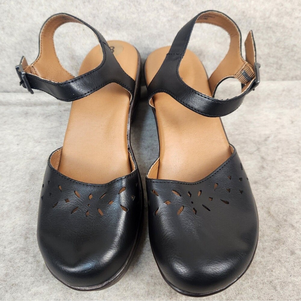 New Women’s b.o.c. Black Faux Leather Mary Jane Clogs ‘Jasmine’ Size 7